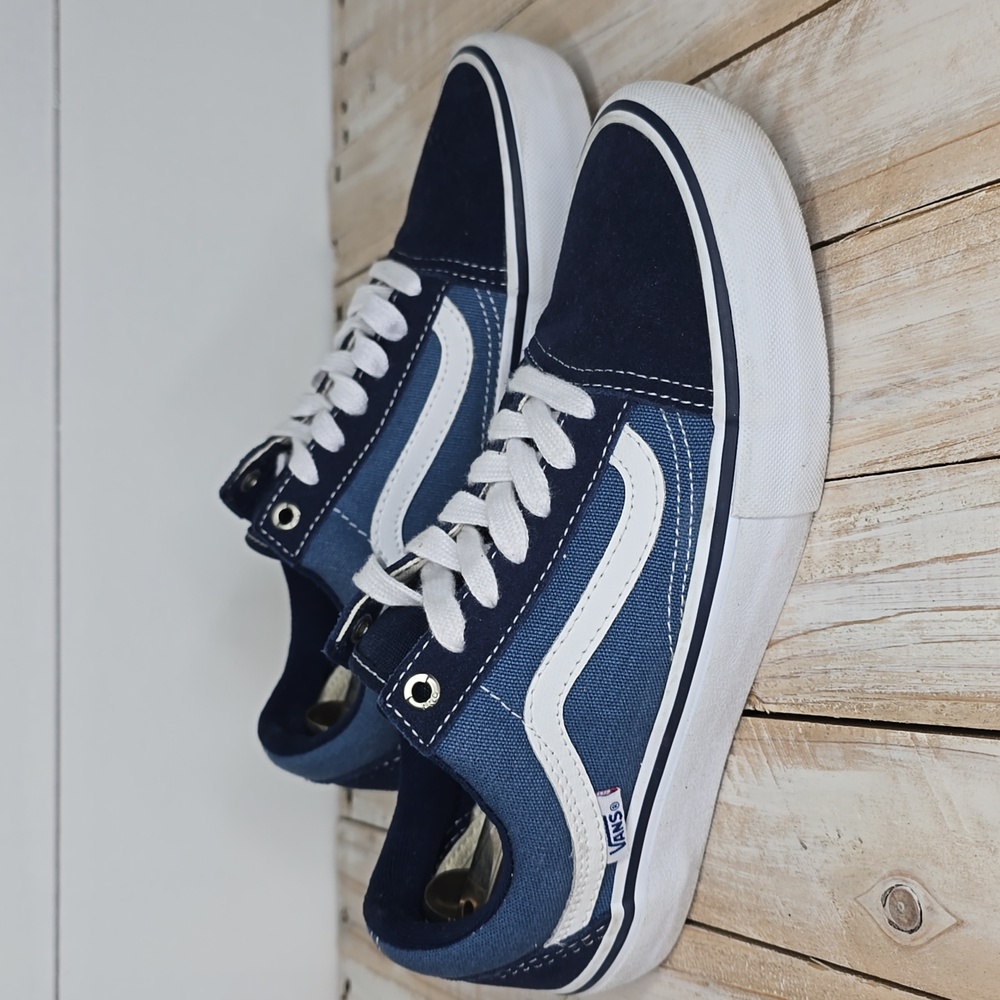 Vans "Skate Old Skool" Sneakers (Navy/White) Classic Skate Shoes Men Sz 6